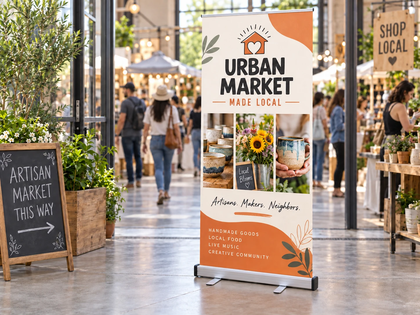 Retractable banner stands